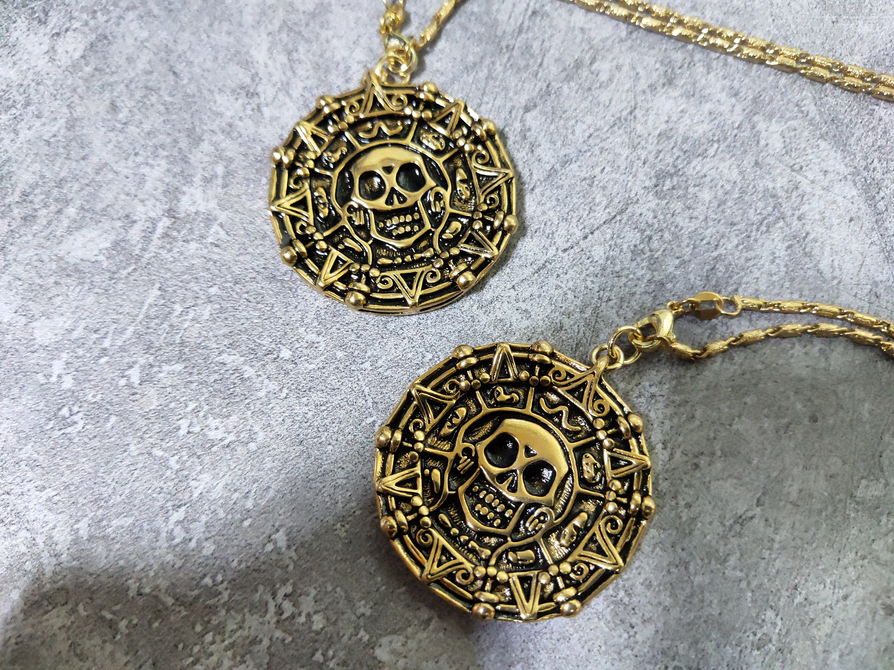 thumbnail image 2 of Pirates Of The Caribbean Aztec Coin Medallion – Gold Color, Cursed Coin Replica 2 of 5