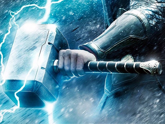 Thor Hammer Metal, Upgraded Version Thor Mjolnir, Thor Cosplay 1/1
