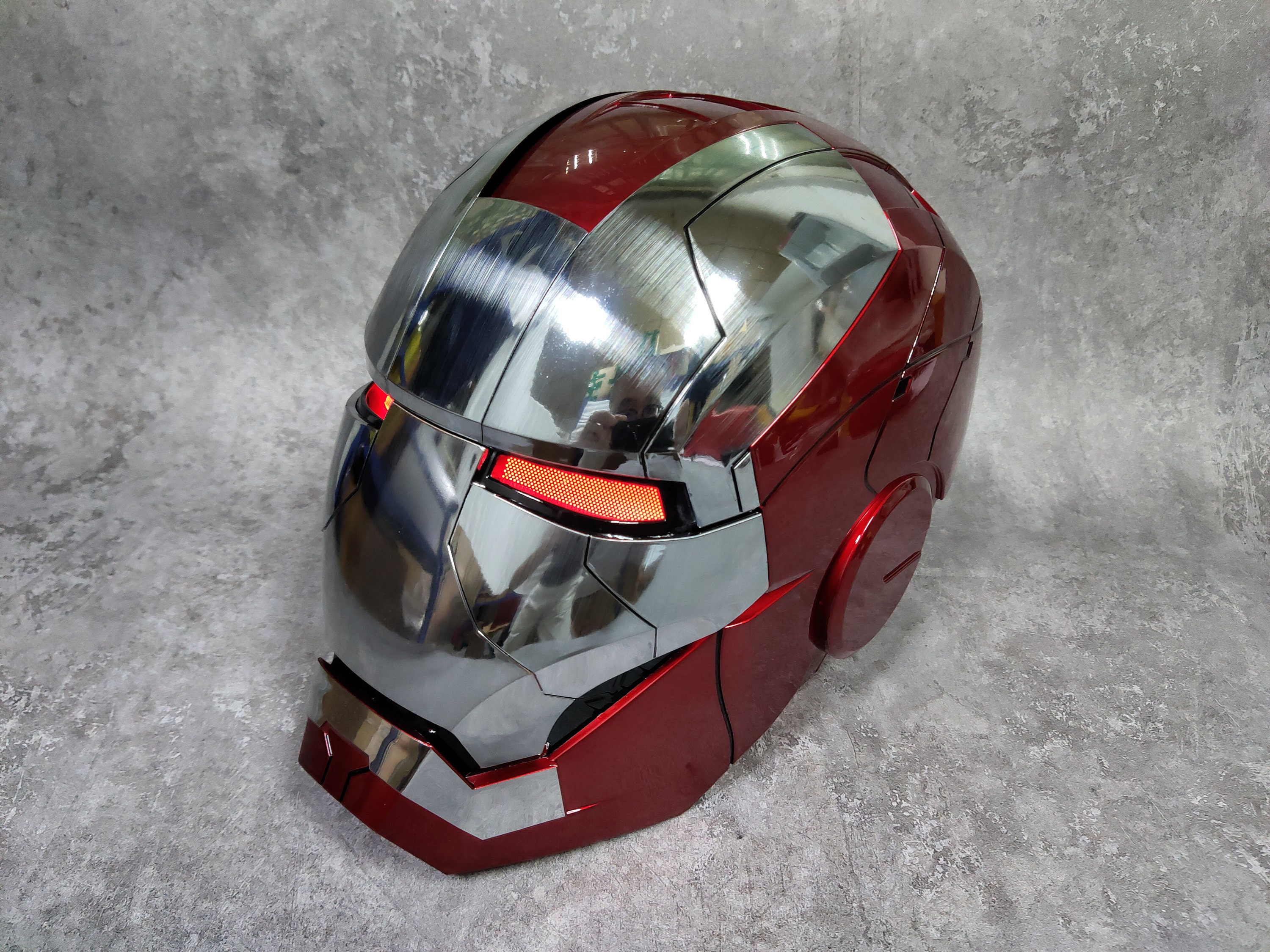 Casco de Iron Man Mark 5, casco MK5 de Ironman con sonidos 1:1, tamaño  real, réplica de accesorios de película para Cosplay -  España