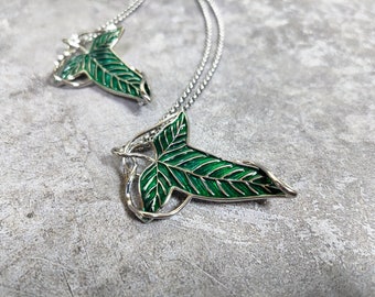 Lord of the Rings Inspired Costume Brooch LOTR Hobbit Leaf Necklace Leaves of Lorien Brooch Cosplay Movie Prop