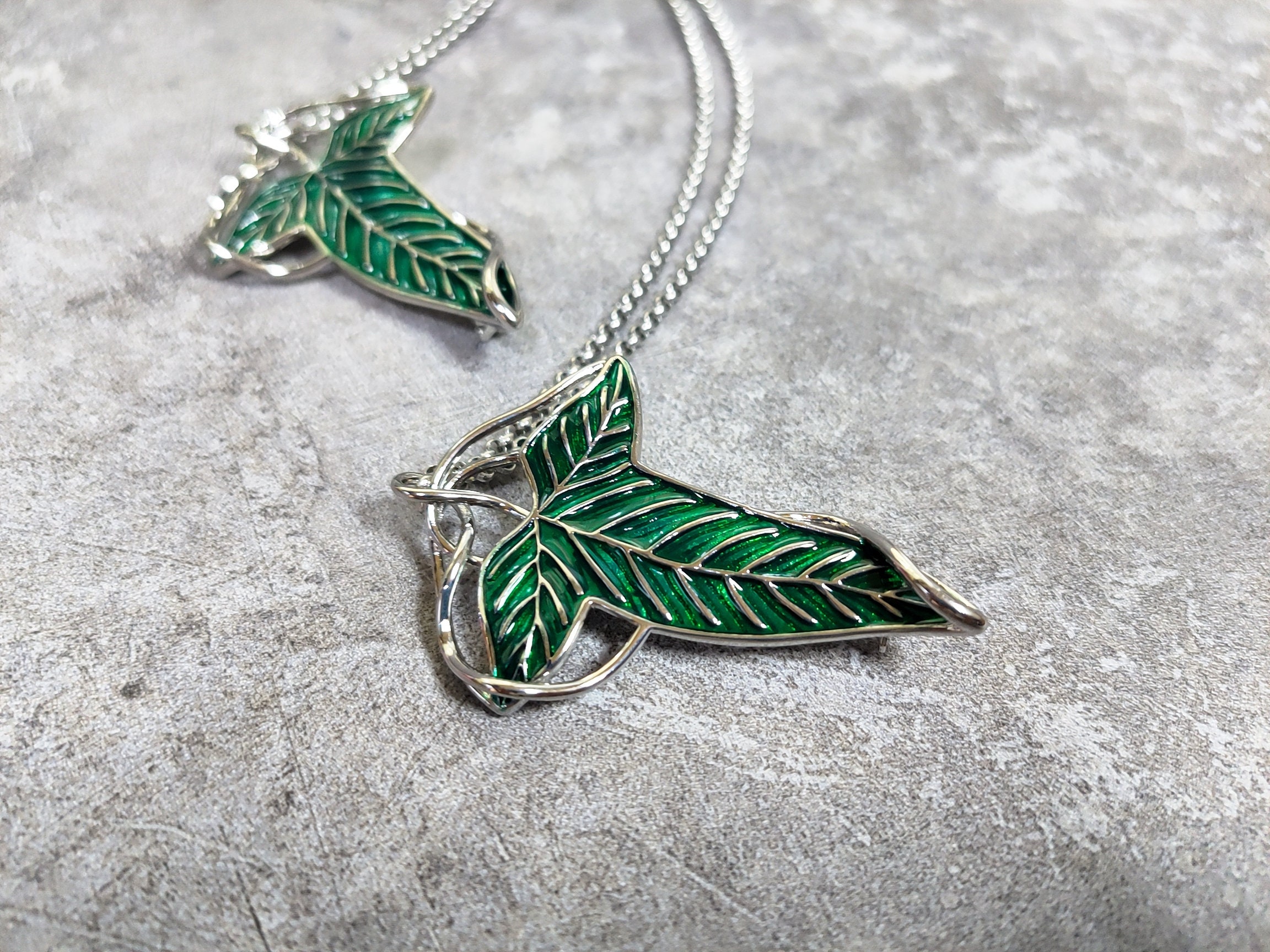 Lord of the Rings Inspired Costume Brooch LOTR Hobbit Leaf Necklace Leaves of Lorien Brooch Cosplay Movie Prop Replica Etsy