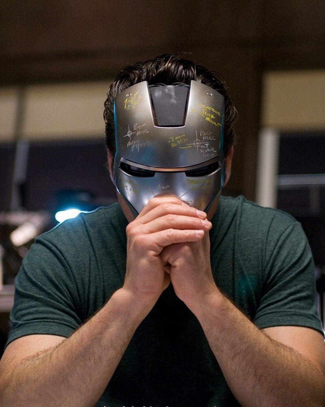 Iron Man Mask Metal Mark 2 Face Plate with LED Eyes Iron Man Etsy