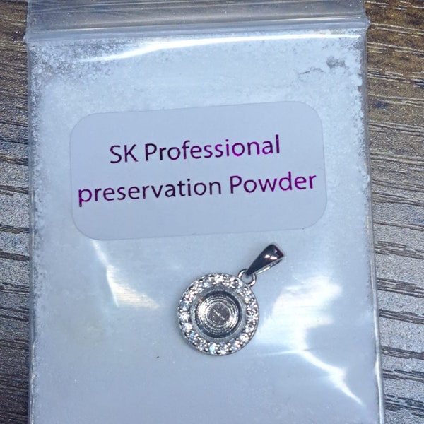 breastmilk preservation powder, halo blank bezel pendant setting for cabochon, and breastmilk jewellery making online course