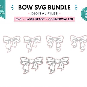 Pendientes de lazo SVG / Archivo de pendientes cortados con láser / Compatible con Glowforge y xTool / 3 plantillas de pendientes de lazo / Descarga digital SVG