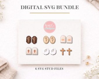 Lente oorknopjes SVG | Lasergesneden sjablonen voor paasoorbellen | Klaar voor Glowforge en xTool | Digitaal bestand lentesieraden
