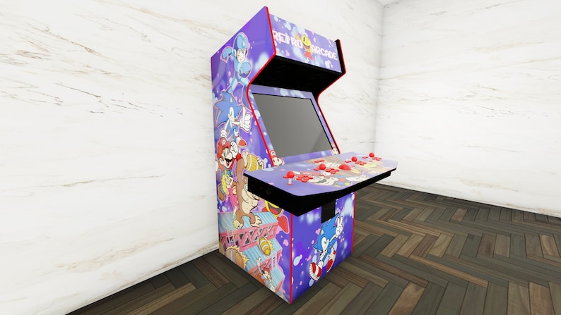 Monster 4 Player Arcade Cabinet Plans Only Etsy Canada