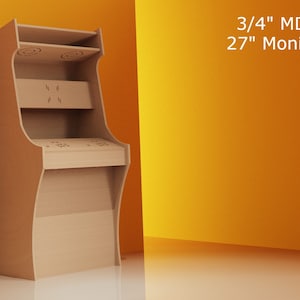 Upright Arcade Machine Design Plans Digital | 2 Player | 3/4&quot; Material | 27&quot; Monitor