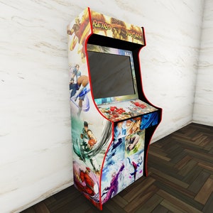 Upright Arcade Machine Design Plans Digital Vintage Arcade Design Cabinet for 32 Inch Monitor 2 Players Arcade Décor 18mm MDF image 8