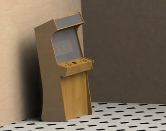 Sleek 2-Player Arcade Cabinet Kit: 32” Upright Flat Pack