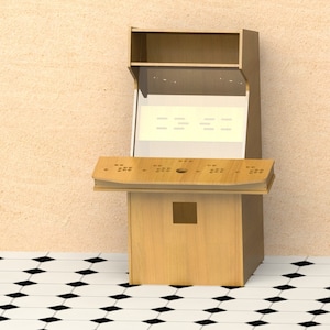 Arcade Machine Cabinet Digital Design | 4 Players | Monster Arcade Cabinet Design Plans