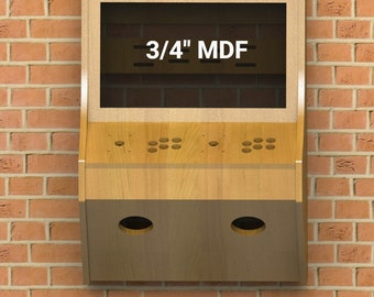 Wall Mounted Arcade Cabinet Plans: 2-Player, 24" Monitor (Digital Download)