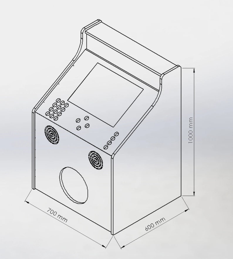 Modern Jukebox Cabinet Flat Pack: MDF Arcade, Speaker & Subwoofer Holes ...
