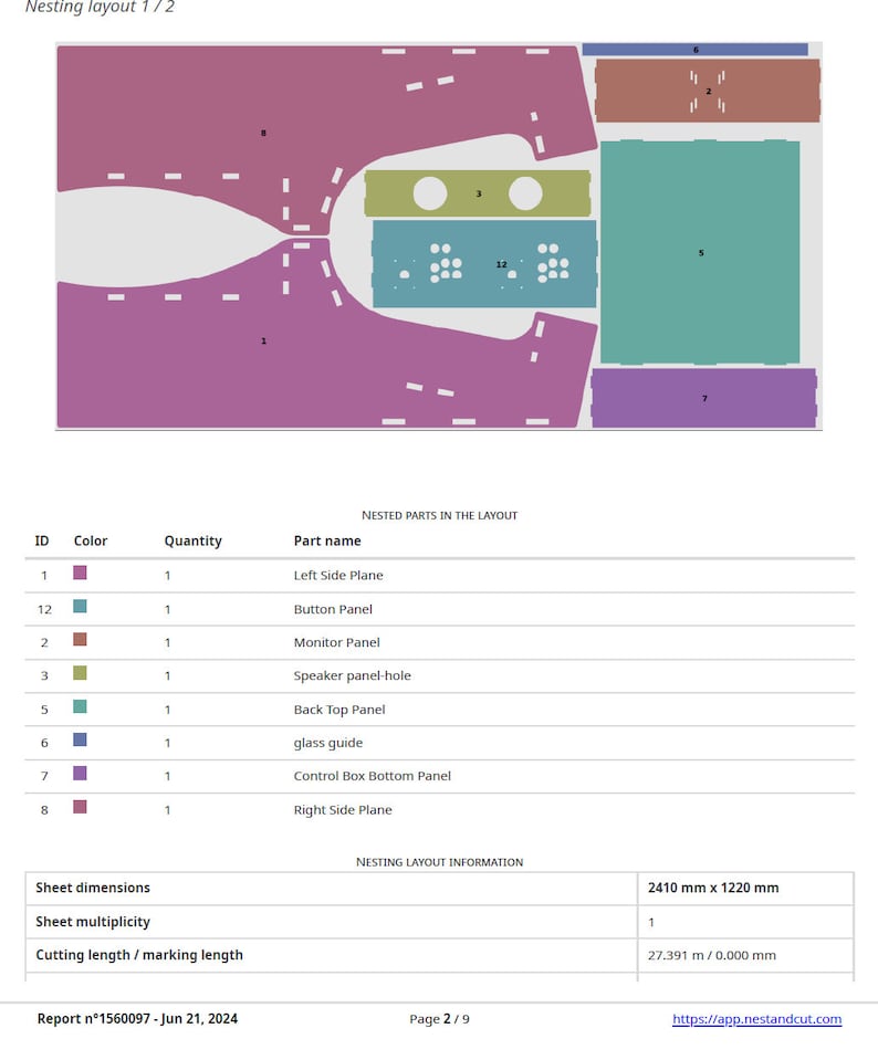 Upright Arcade Machine Design Digital Plan | 2 Player | 16mm | 32 ...