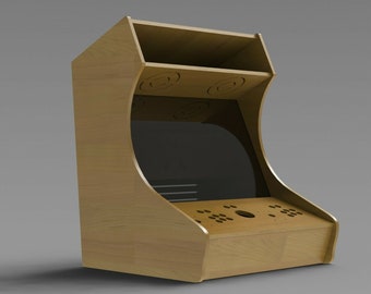 Arcade Bartop Machine Cabinet Digital Plans | 2 Player | 16mm | 27" Monitor