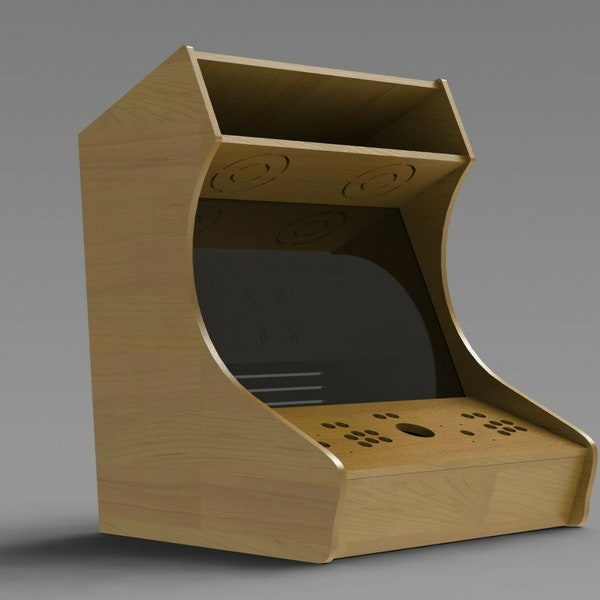 Arcade Bartop Plans de conception d'armoires de machines | Meuble d'oeuvres d'art rétro Arcade pour écran 27 pouces | Décoration d'arcade | Forfait numérique