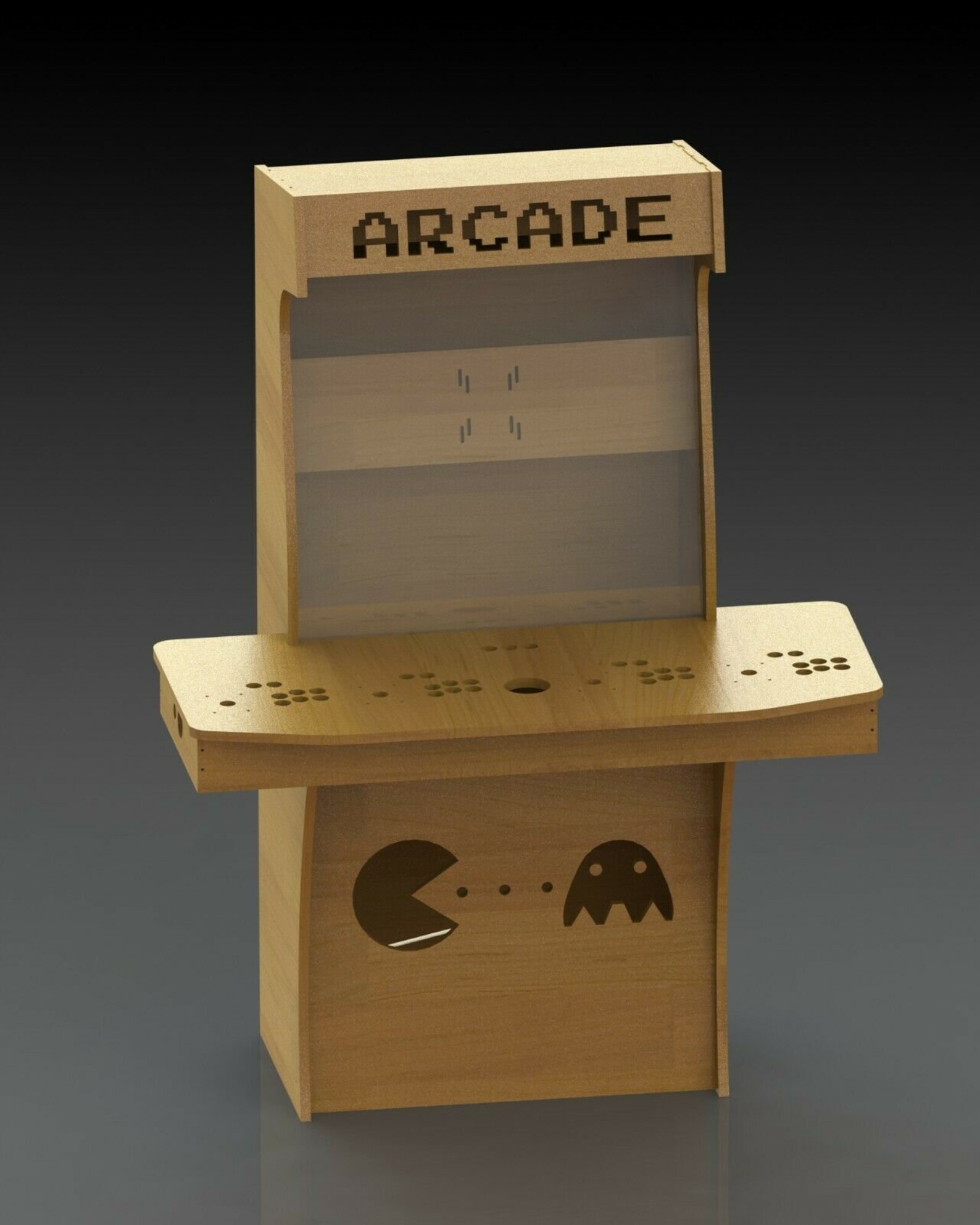 Arcade Machine Kit Flat Pack Retro Arcade Video Game 4 Players Control Panel