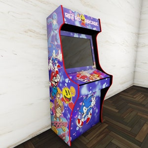 Upright Arcade Machine Design Plans Digital Vintage Arcade Design Cabinet for 32 Inch Monitor 2 Players Arcade Décor 18mm MDF image 4
