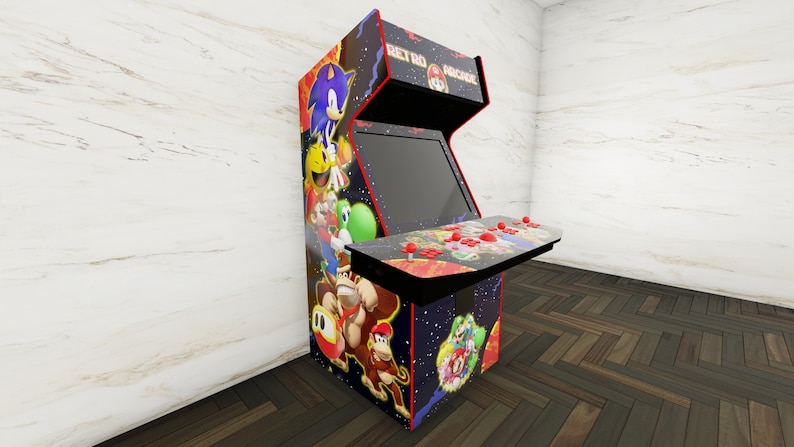 Monster 4 Player Arcade Cabinet Plans Only Etsy Canada