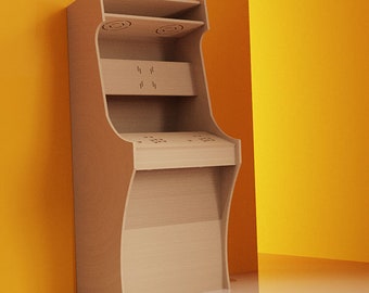 2-Player Arcade Cabinet Kit: 27" Upright, Flat Pack, DIY Decor
