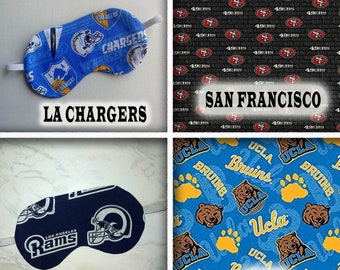 California Los Angeles San Francisco UCLA RAM Football School Sleep Eye Masks. Dodgers, Rams, Bruins, 49ers