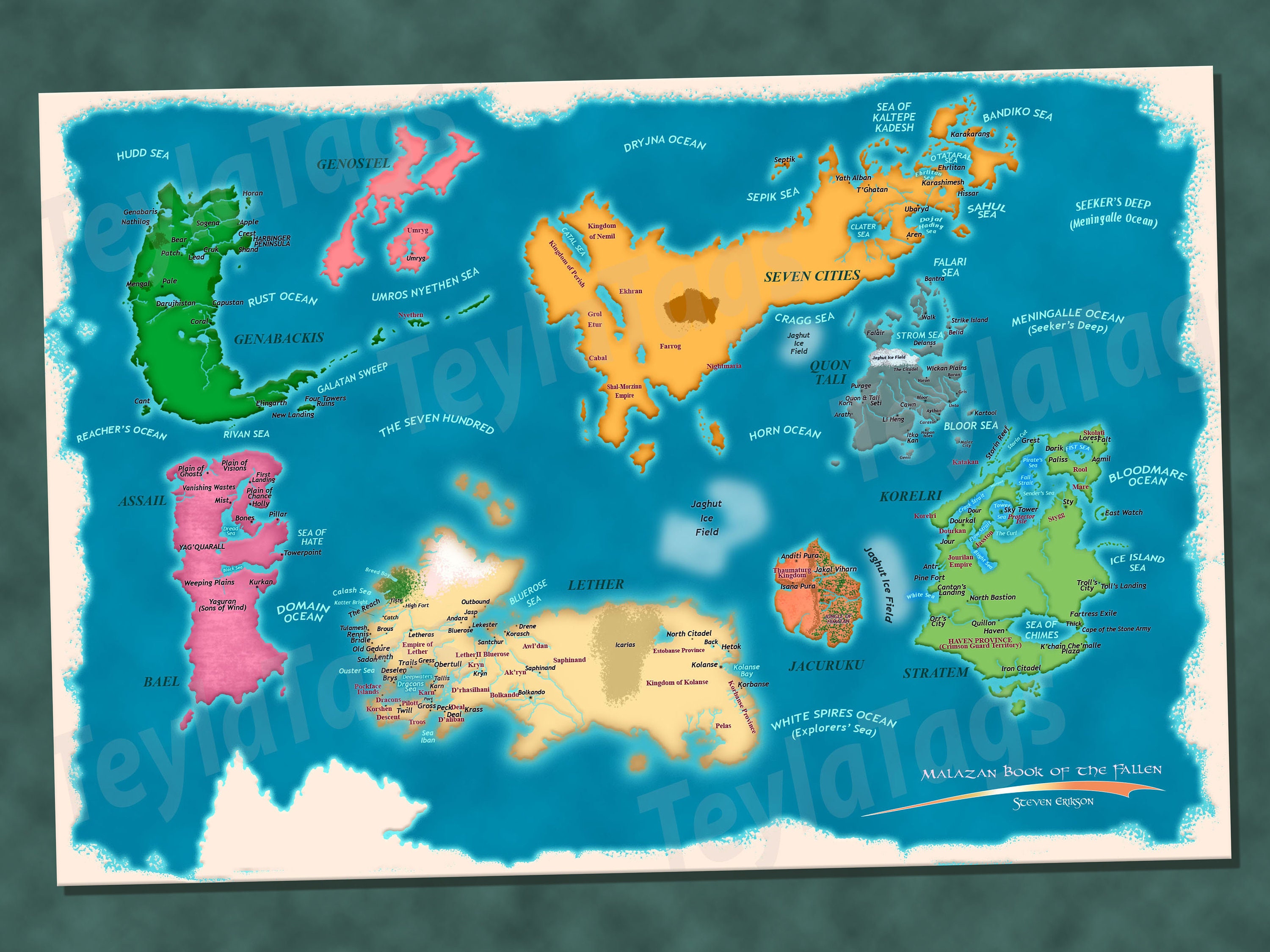 Malazan Book Of The Fallen Map Full Color Malazan Empire Book Of The Fallen Map. Steven - Etsy Singapore Malazan Book Of The Fallen Map Full Color Malazan Empire Book Of The Fallen Map. Steven - Etsy Singapore