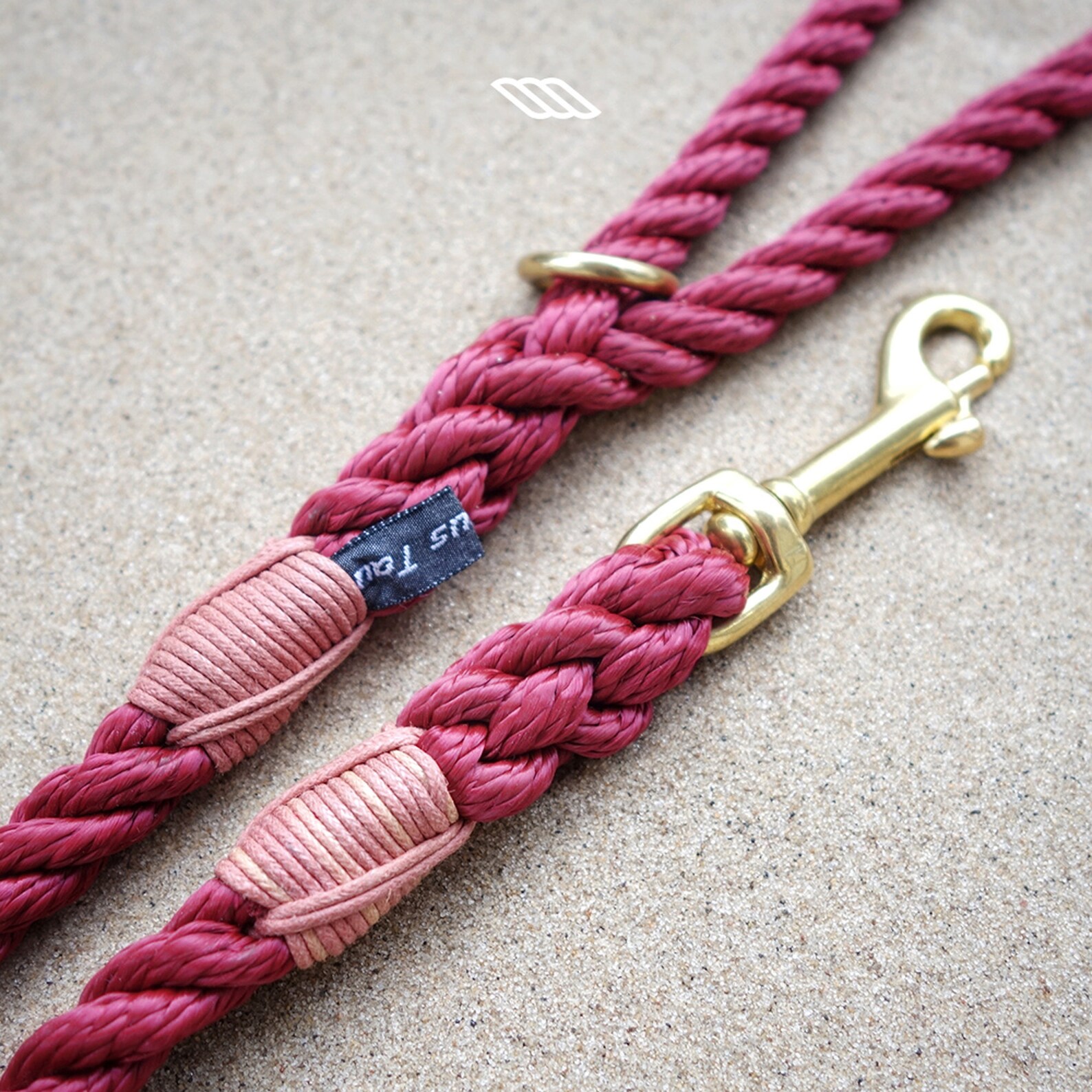 Hundeleine aus Tau / Tauleine Hund in rot mit edlem Etsy