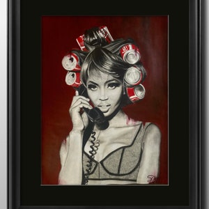 Limited edition fine art prints - Drawing/Painting portrait of Naomi Campbell