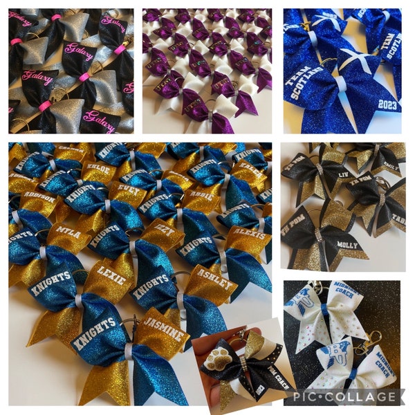 Customised team/individual Keyring Bows