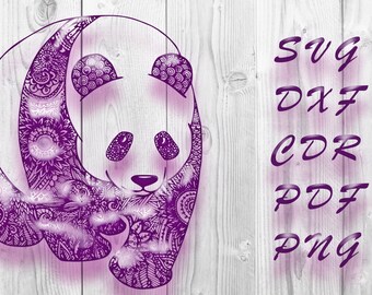 Download Zentangle Panda Svg Etsy