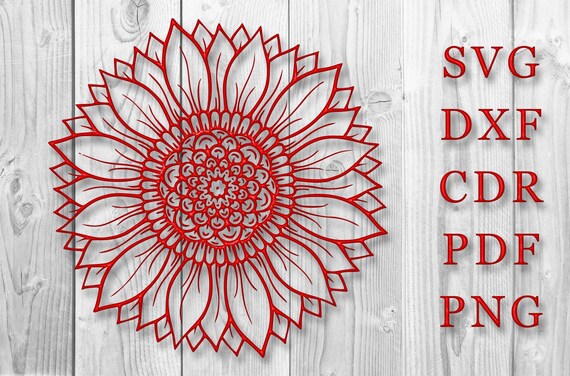 Download Sunflower Zentangle Vector Files Sunflower Silhouette Etsy