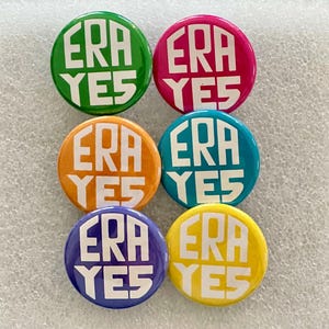 ERA YES Pinback Button, Equal Rights Feminist Pro Choice (1.25/2.25 Inch)