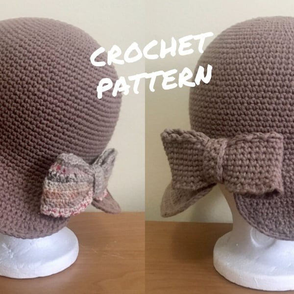 Chapeau cloche avec noeud - Patron au crochet PDF