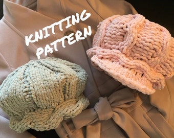 Cable Slouchy Hat - Knitting Pattern PDF