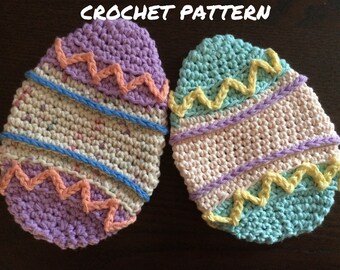 Easter Egg Pot Grabber & Potholder - Crochet Pattern PDF