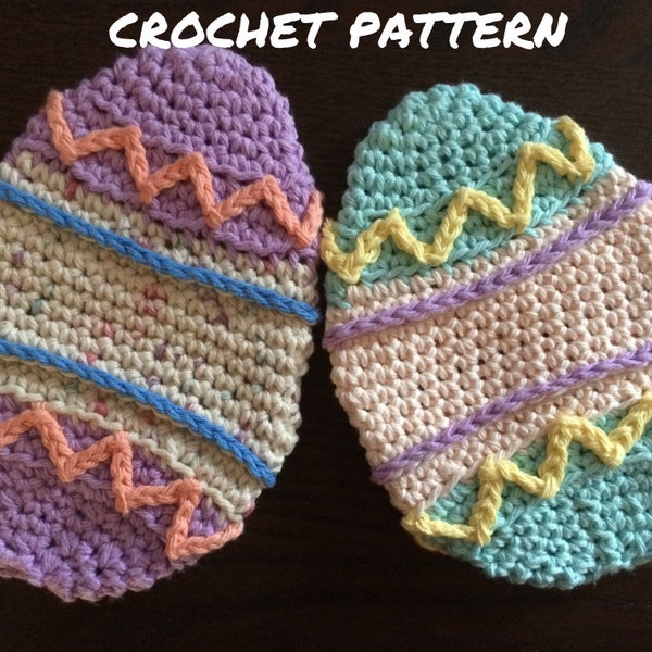 Easter Egg Pot Grabber & Potholder - Crochet Pattern PDF