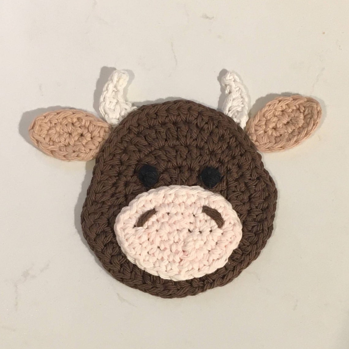 Moomoo Cow Potholder & Coaster Set Crochet Pattern PDF Etsy Canada