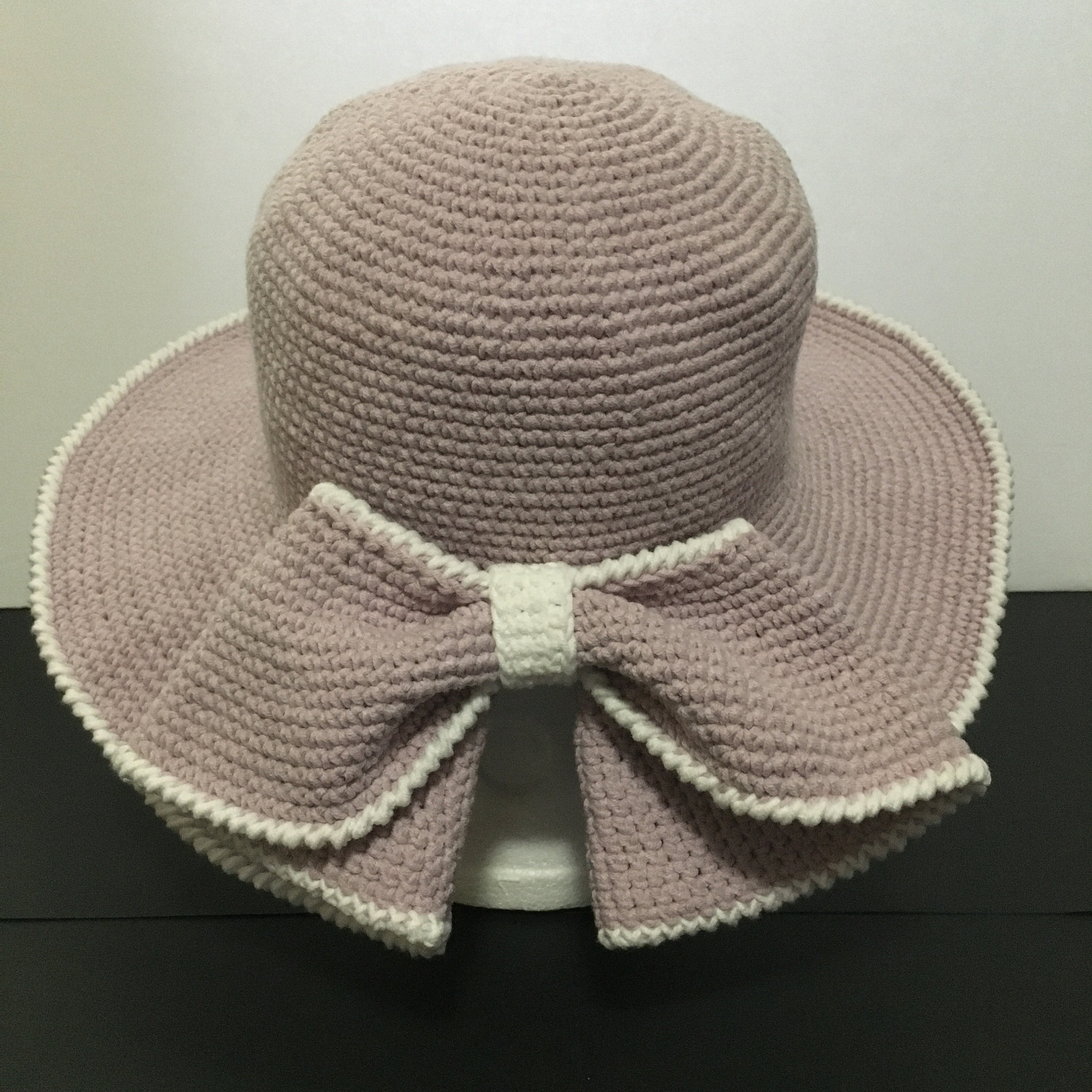 Grevi White Eyelet Crochet Sun Hat with Bow Trim Wildflower Sun Hat - Antique Eyelet Scallop Lace Wide  main image 4