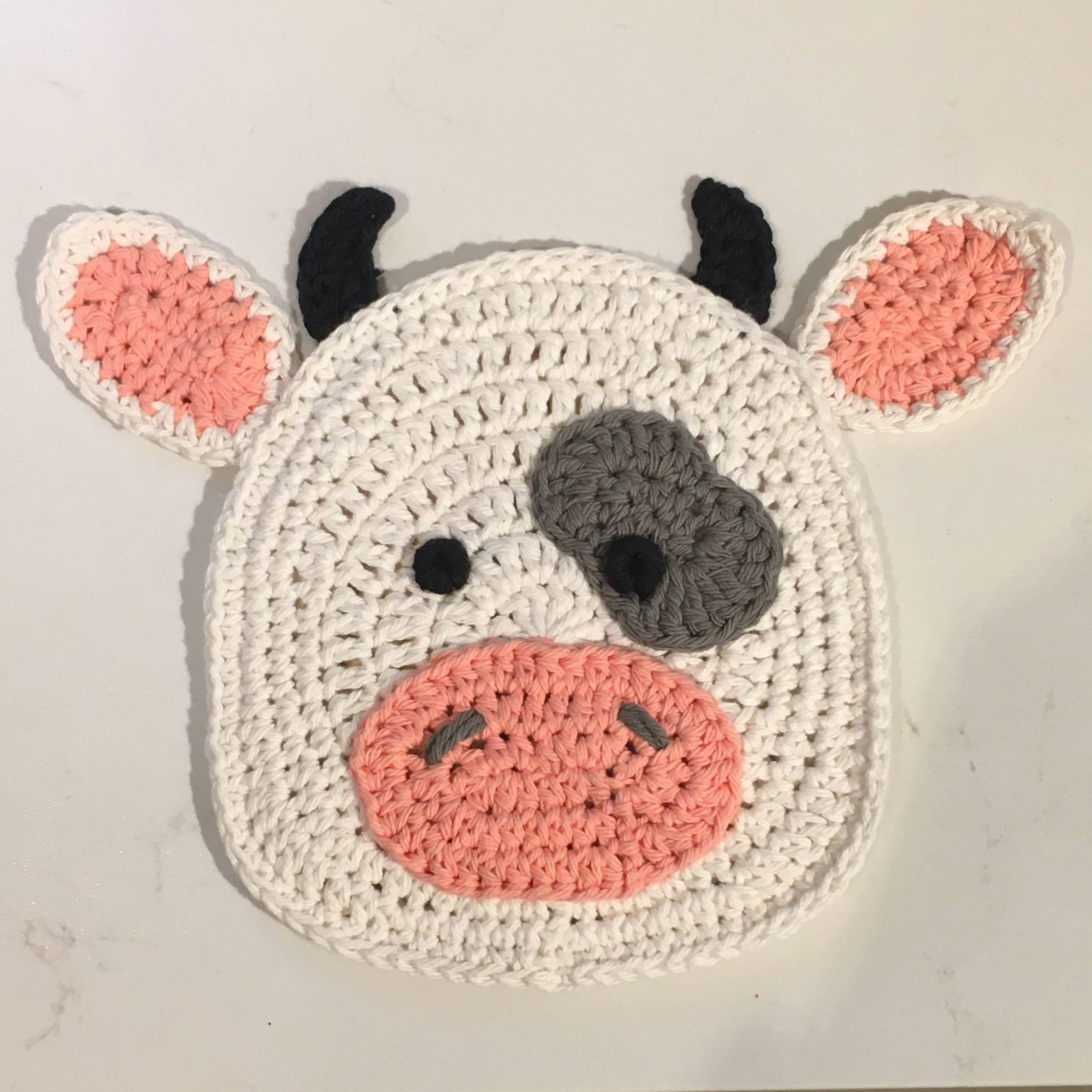 Moomoo Cow Potholder & Coaster Set Crochet Pattern PDF Etsy Canada