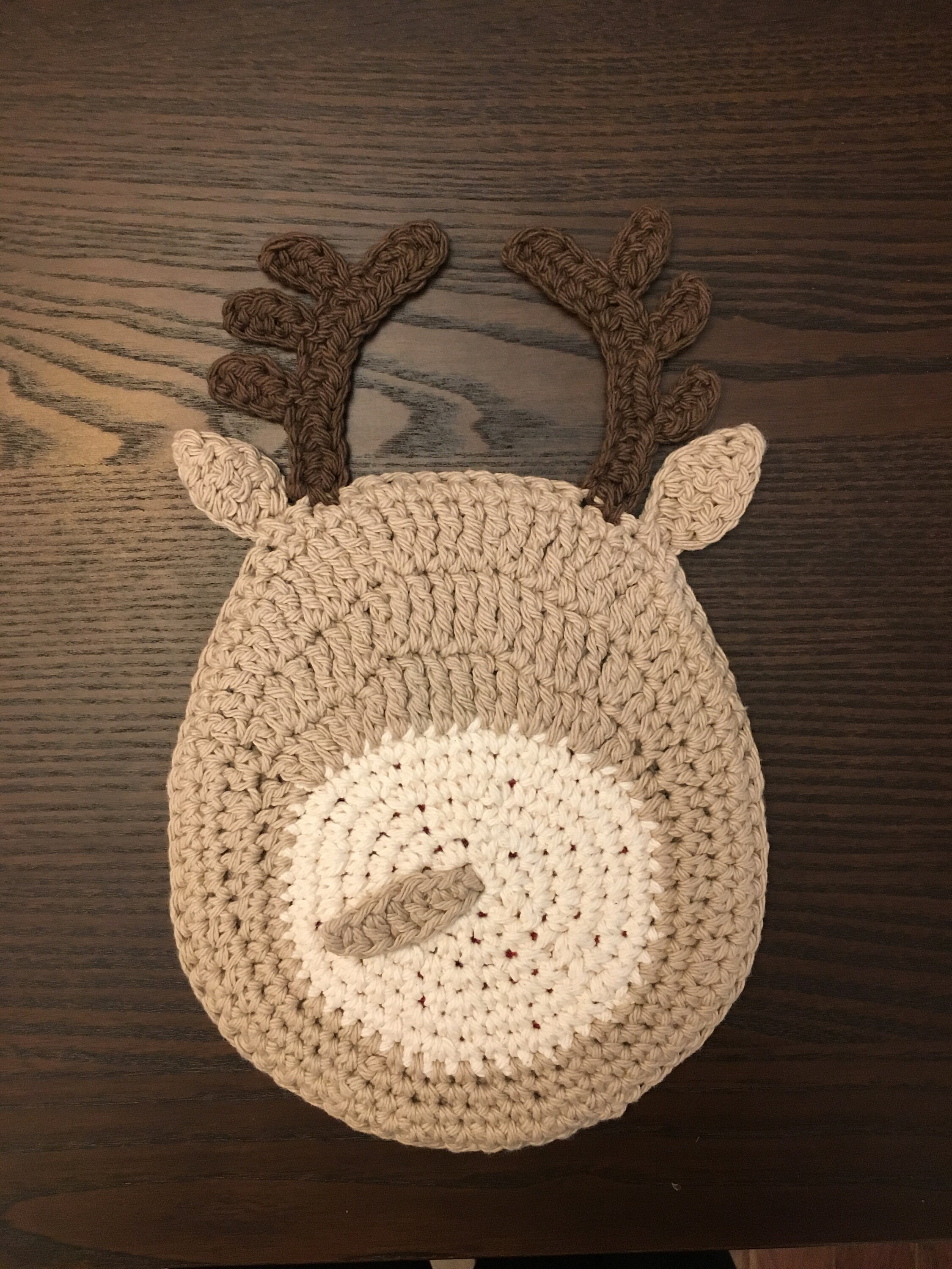 Crochet Reindeer Pot Holder curated on LTK