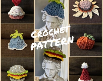 Seasonal Toy Hats - Crochet Pattern PDF