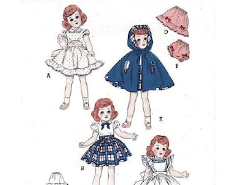 PDF Download Vintage Sewing Pattern to make a Clothes  for 14" Dolls like Toni
