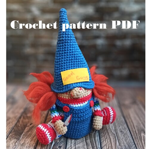 Creepy Gnome Crochet Pattern Clown Tutorial Gonk Crochet Etsy