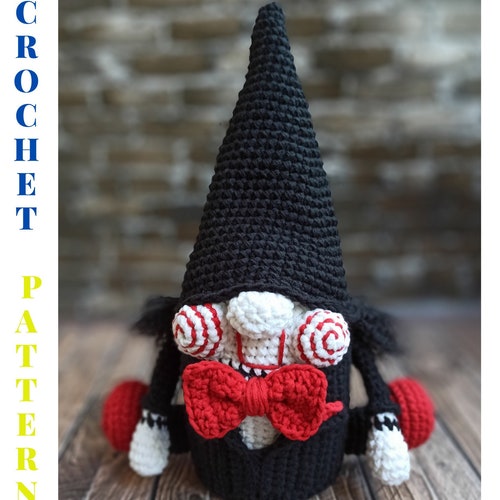 Halloween Gnome Crochet Pattern Creepy Tutorial Gonk Pattern Etsy