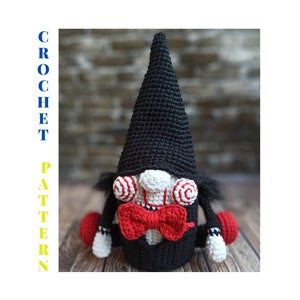 Horror gnome crochet pattern Creepy tutorial gonk pattern Crochet gnome spooky creepy Halloween doll easy crochet pattern