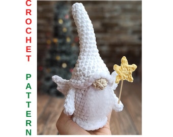 Christmas angel gnome crochet pattern Nativity gnome xmas crochet pattern PDF Easy Christmas gnome pattern DIY Christmas tree toy