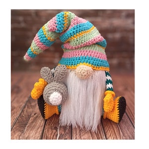 Gnome crochet pattern Spring Big Gnome crochet pattern Scandinavian gnome PDF Easy gonk crochet pattern amigurumi plush heart toy