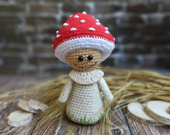 Mushroom Crochet Pattern: Toadstool Amigurumi Toy (PDF Pattern)