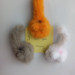 Crocheted Cat Butt Fridge Magnet: Funny Cat Lover Gift
