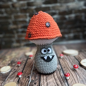 Creepy Mushroom crochet pattern toadstool Amigurumi halloween mushroom crochet pattern PDF Easy crochet pattern amigurumi toy
