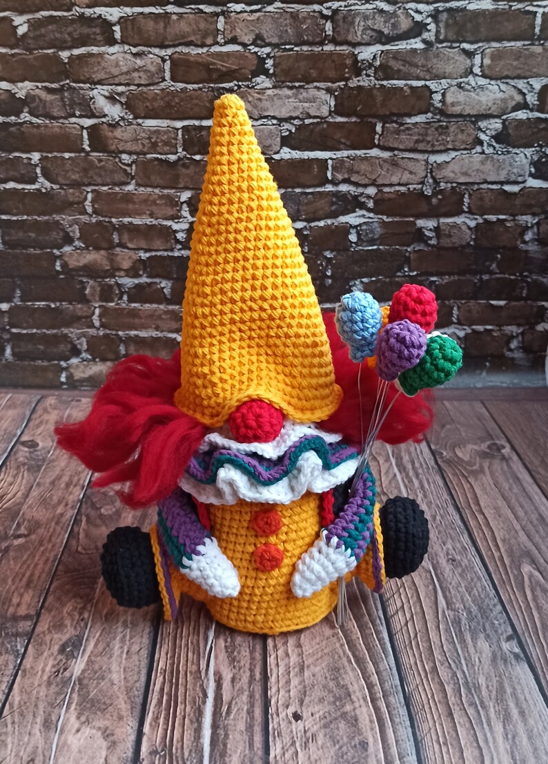 Clown Crochet Pattern Creepy Gnome Tutorial Gonk Crochet Etsy